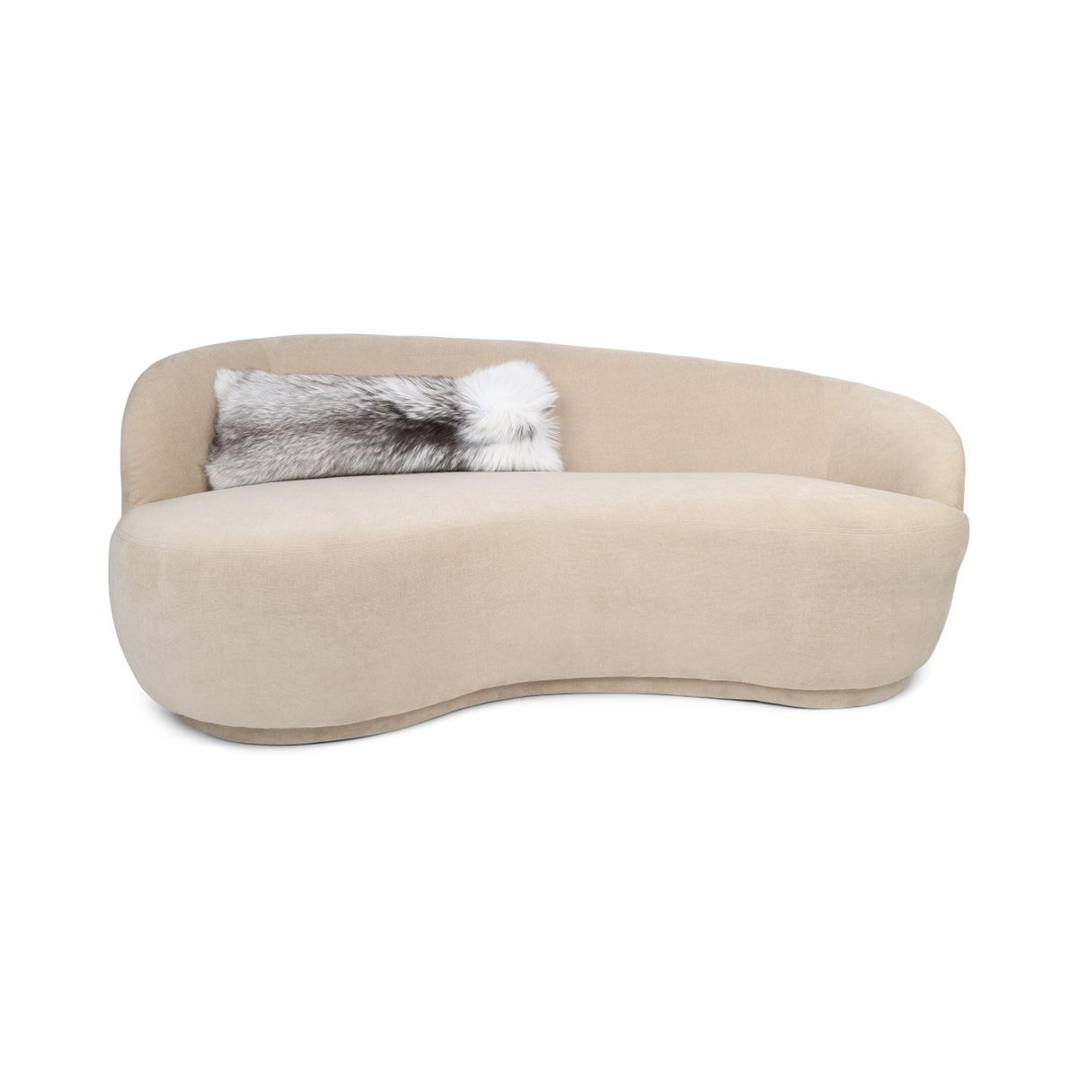 Coussin Premium en Fourrure de Renard | Dos en Cachemire | Norvège | Renard Platine | 30x70 cm