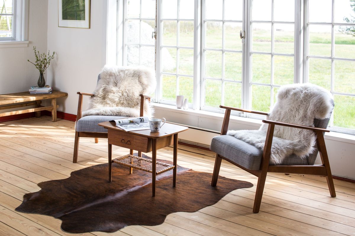 Peau de vache naturelle de première qualité | Brésil Blanc Solide