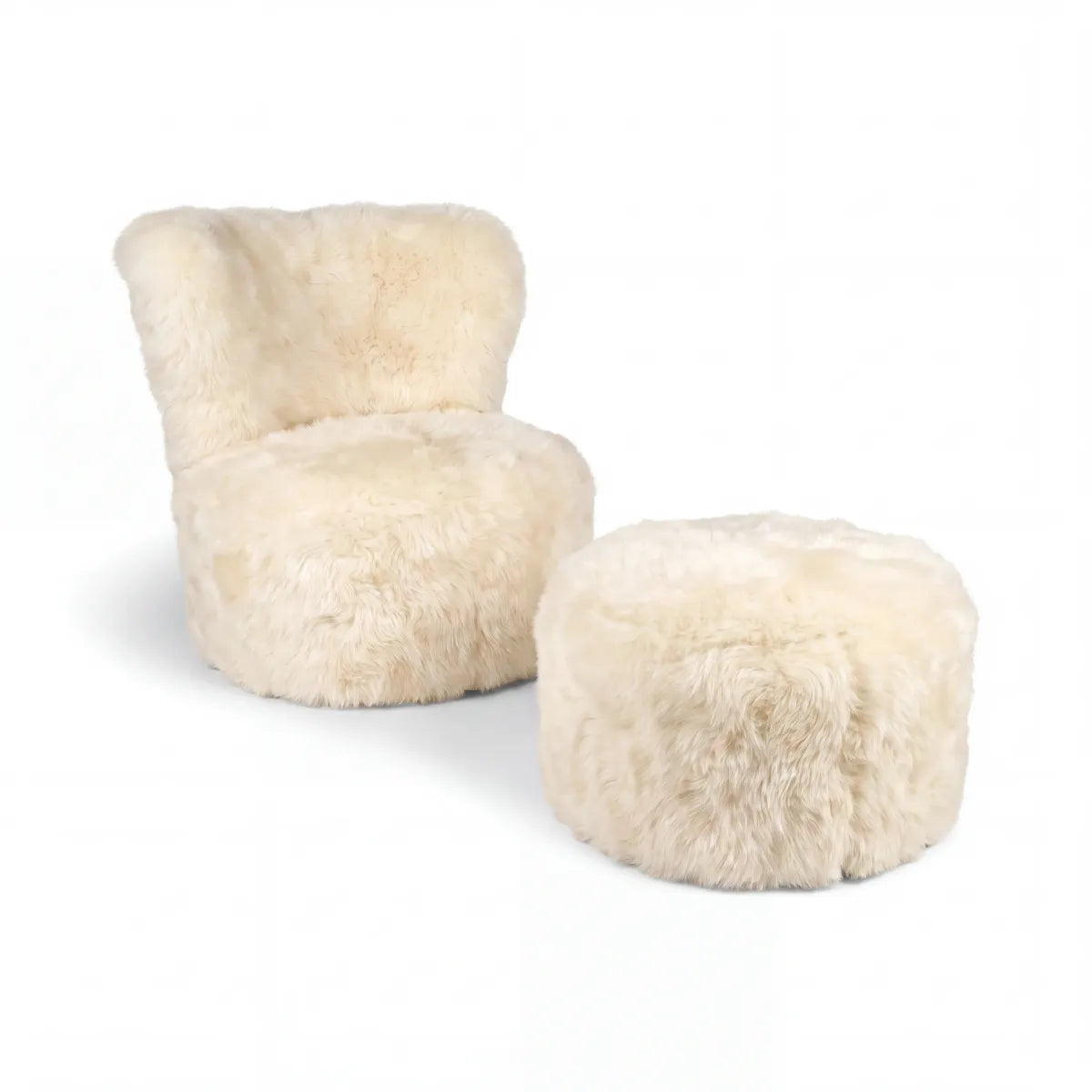 Repose-pieds Skandi | Peau de Mouton à Laine Longue | Nouvelle-Zélande Linge