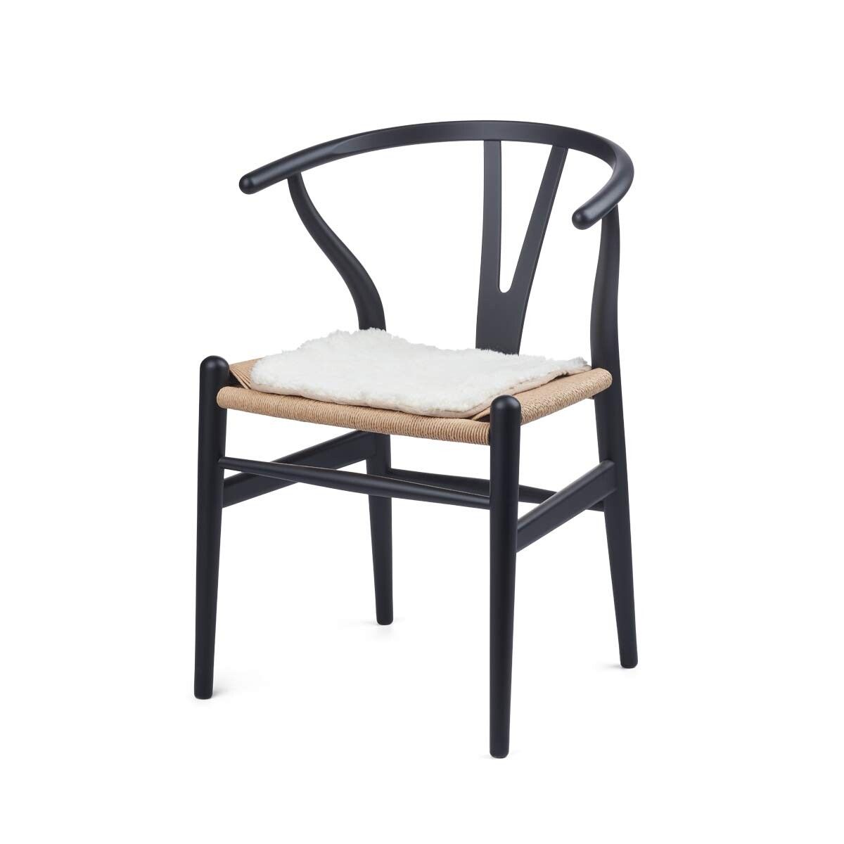 Dessus de siège en peau de mouton tibétaine | Ø38 cm