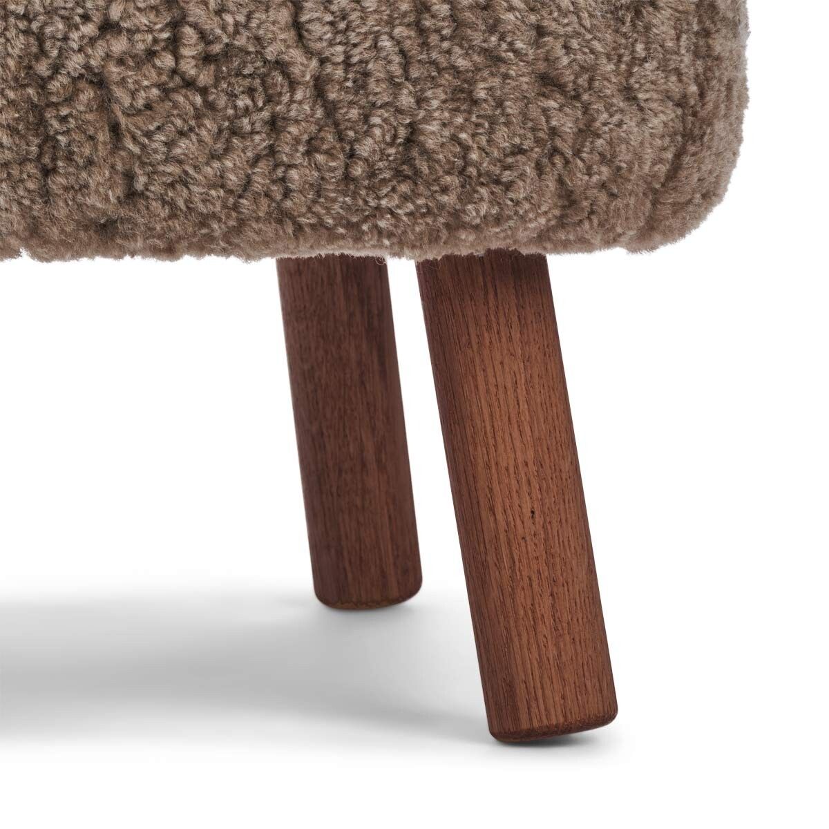 Repose-pieds Emily | Peau de mouton | Laine courte Taupe