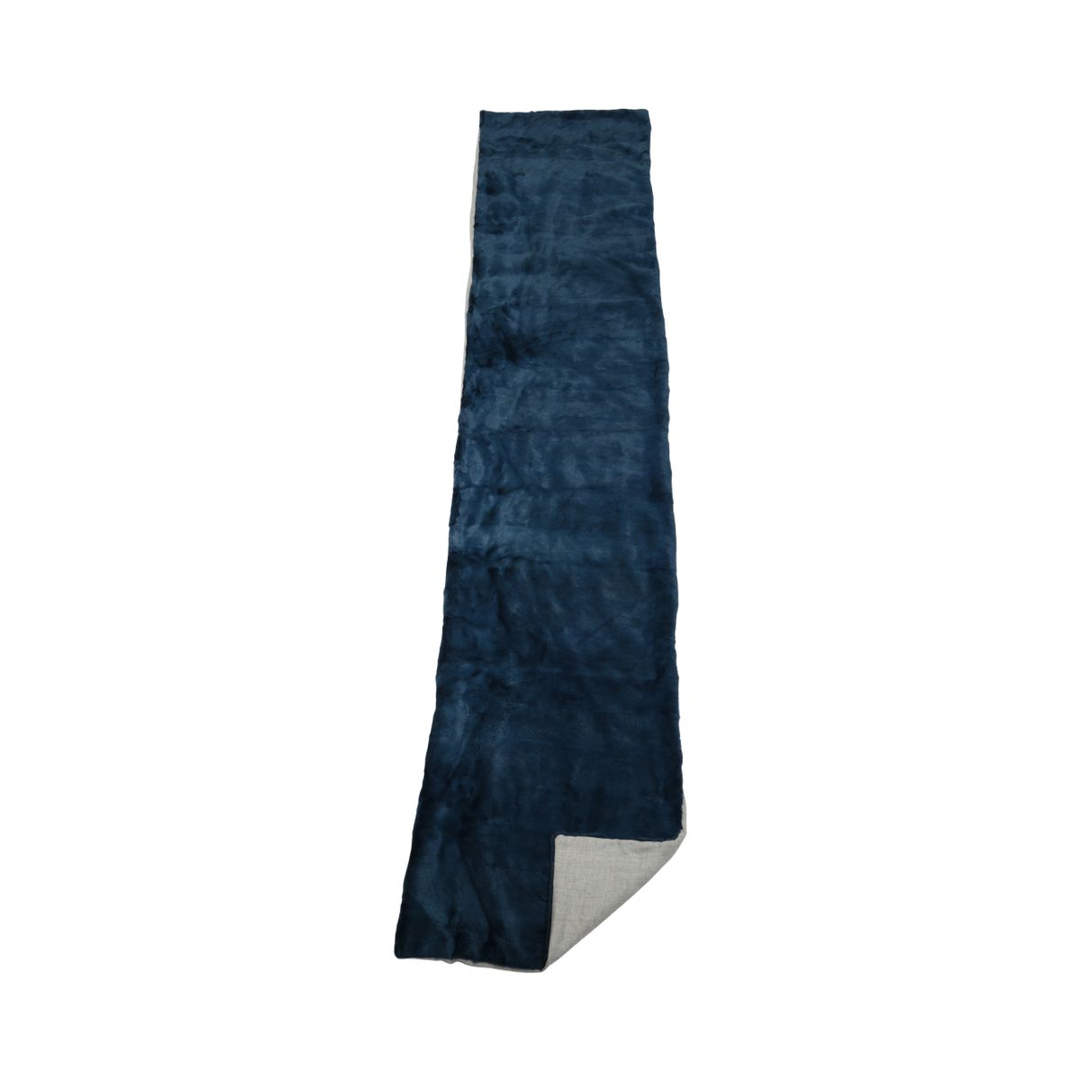 Plaid en Vison | Doublure en Cachemire | Bleu | 70x330 cm