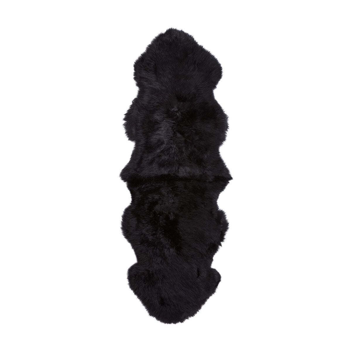 Peau de mouton de Nouvelle-Zélande à laine longue 180 cm Noir
