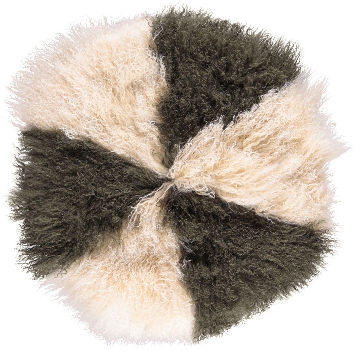 Coussin pour gâteau frisé Soleil arctique/vert foncé