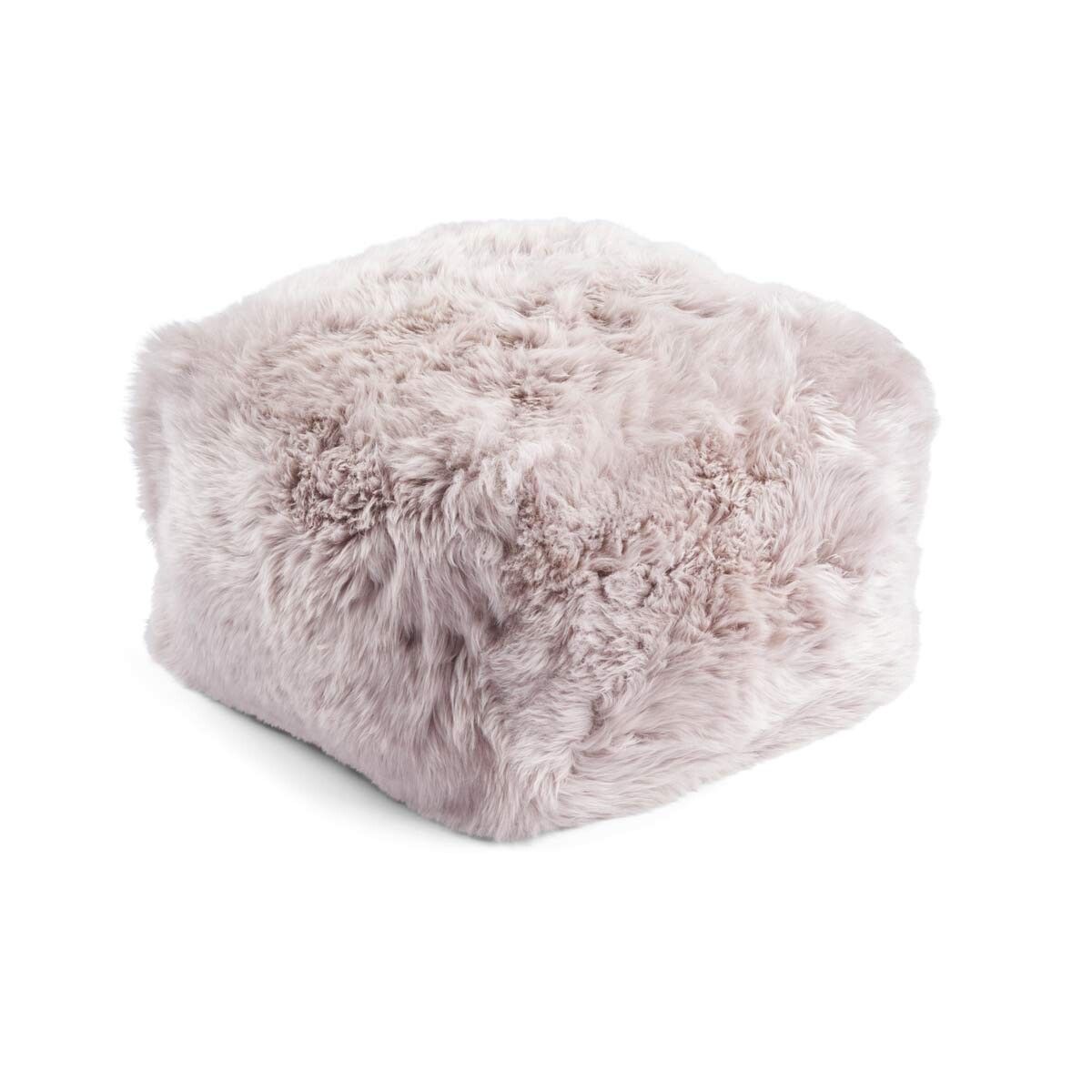 Pouf en peau de mouton | Laine longue