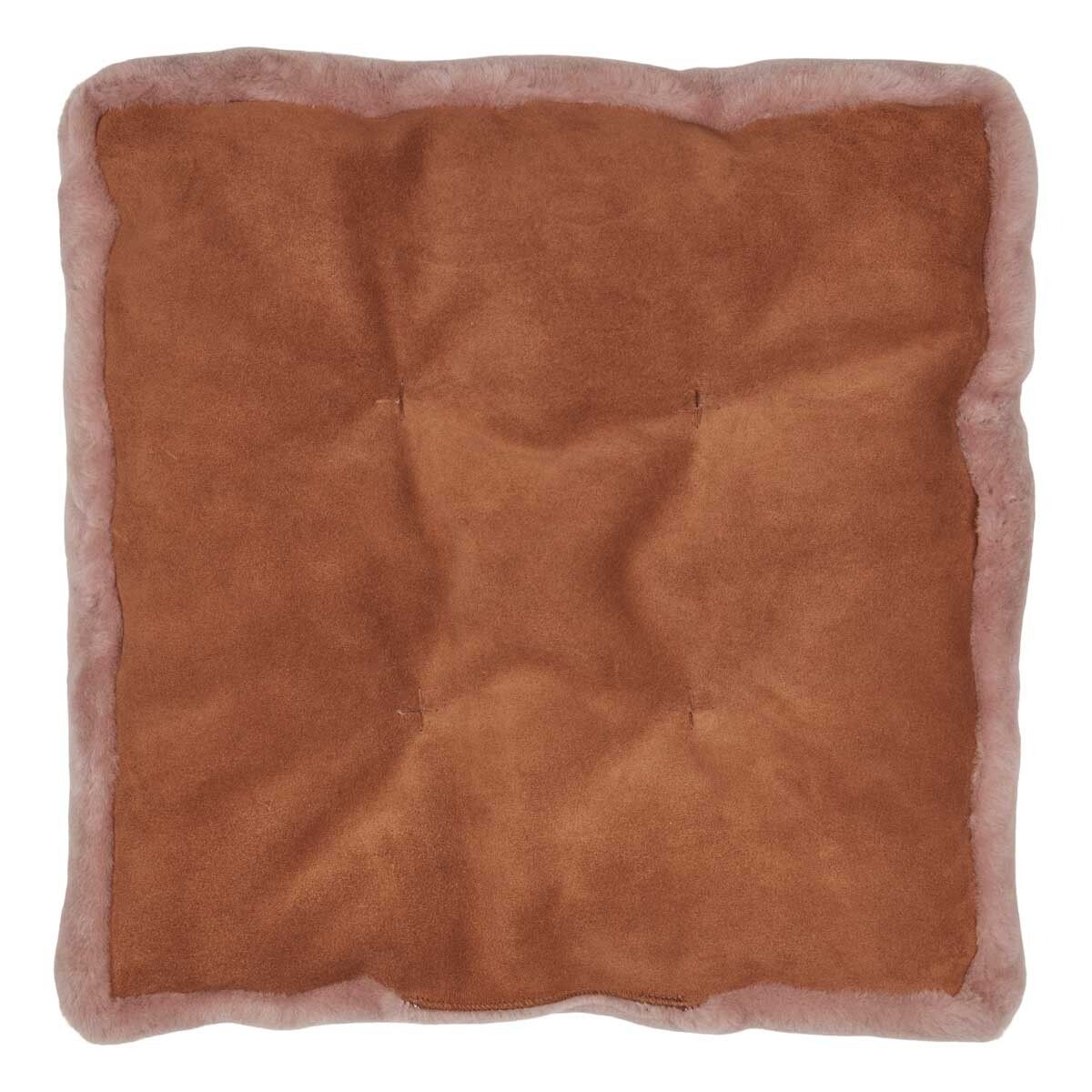 Dessus de siège en peau de mouton | Laine longue | Zéro déchet Violet Léger