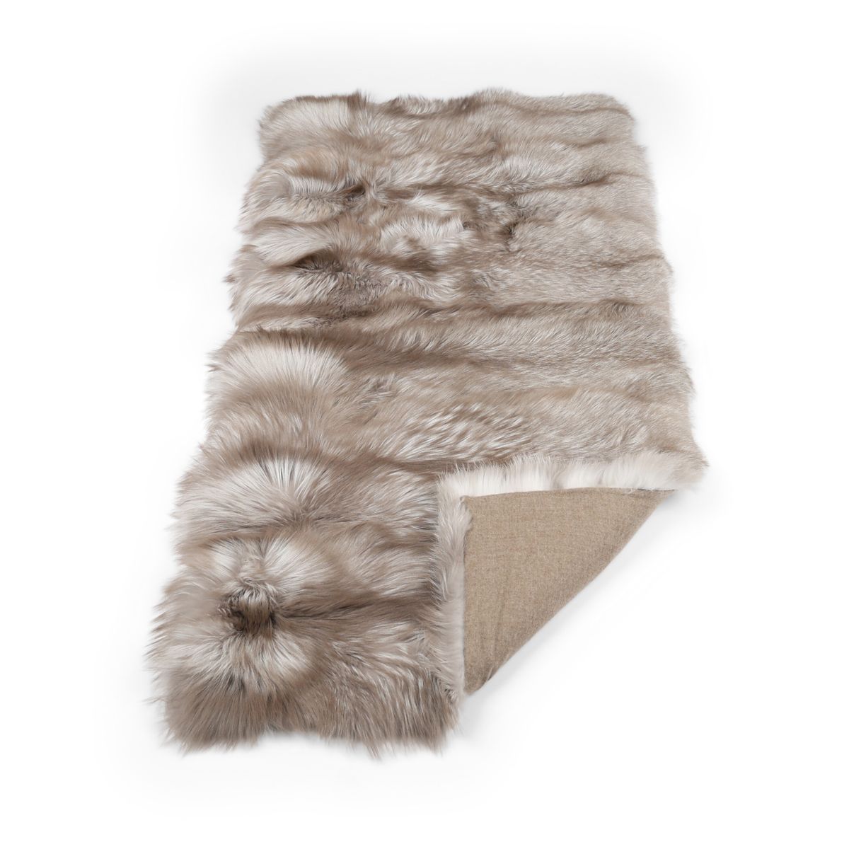 Plaid Premium Fox | Support Cachemire | Champignon | 75x160 cm
