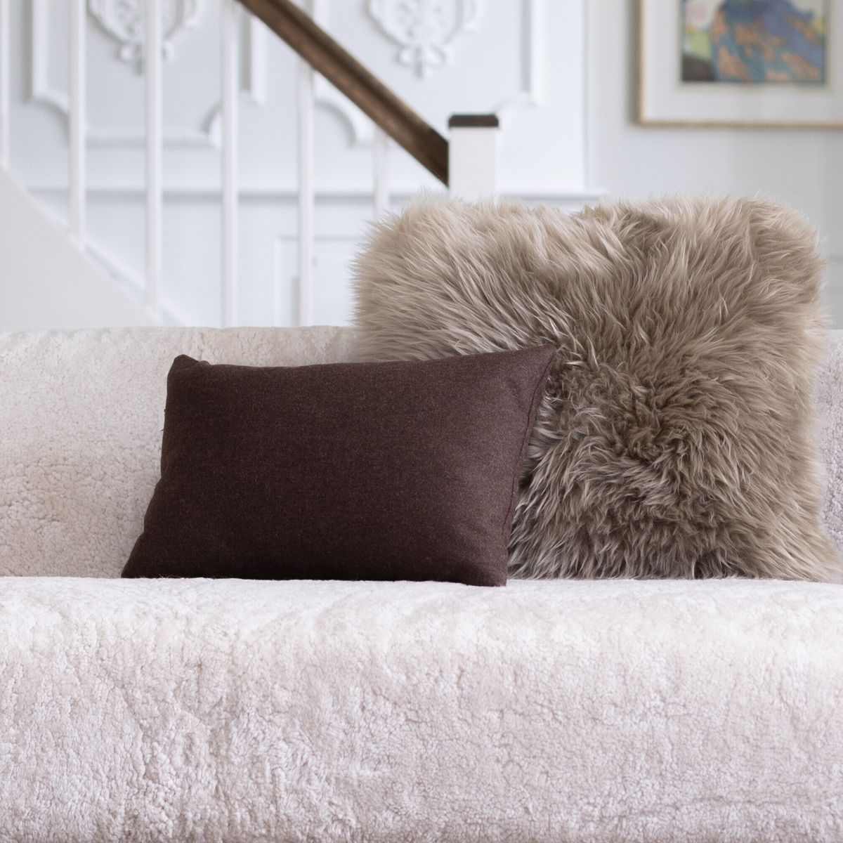 Coussin double face | 52x52 cm | 34x52 cm Beige