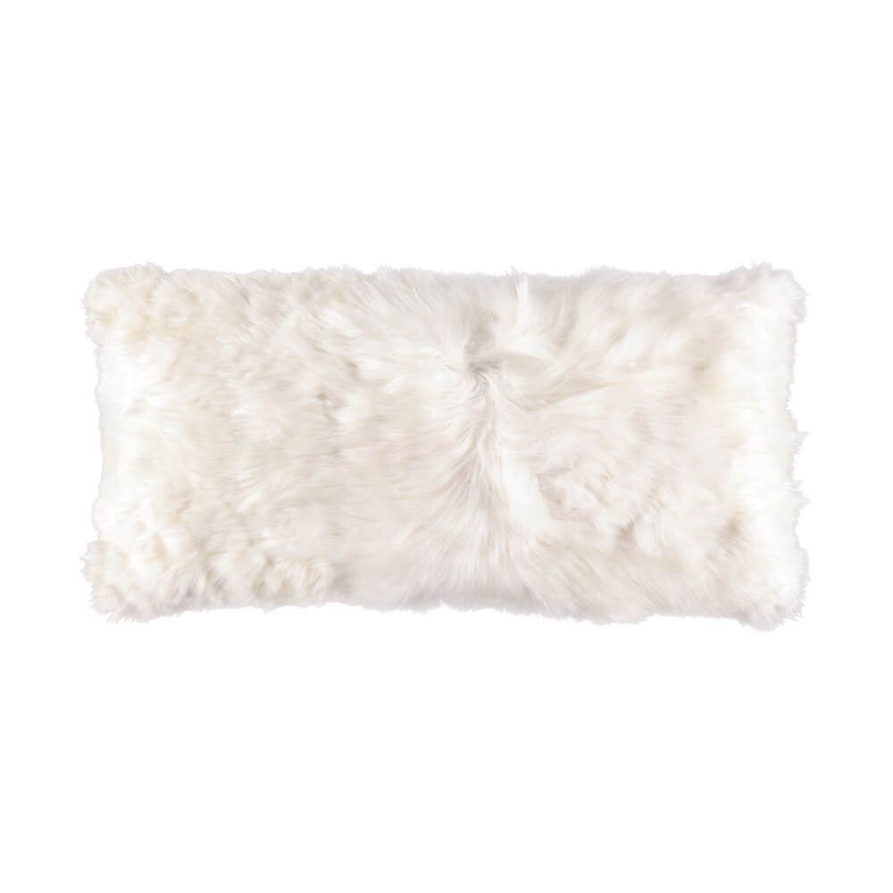Coussin en alpaga Blanc