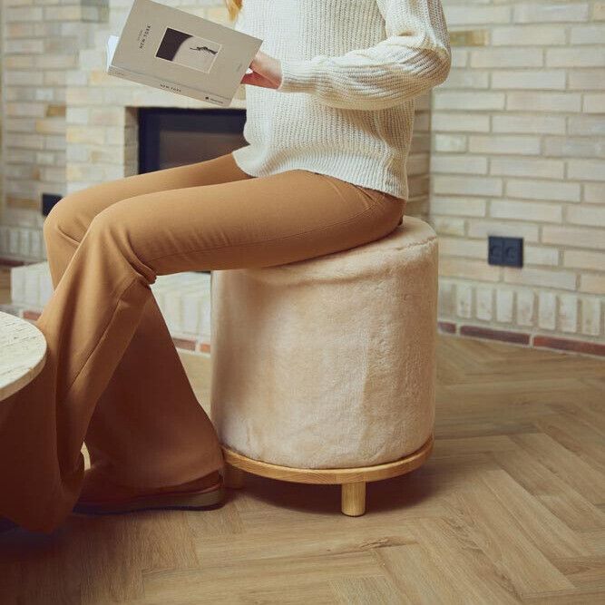 Tabouret Simon en Moccasin Châtaigne