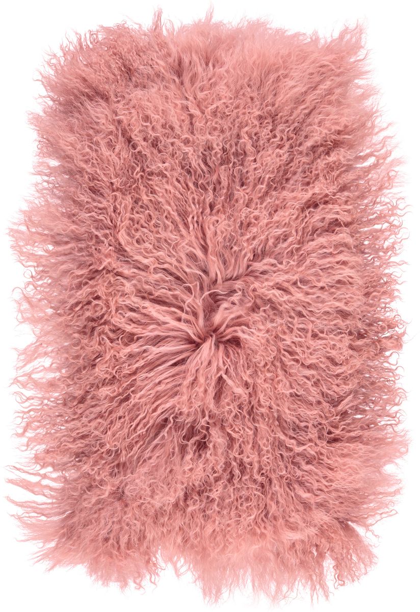 Coussin bouclé Vieille Rose