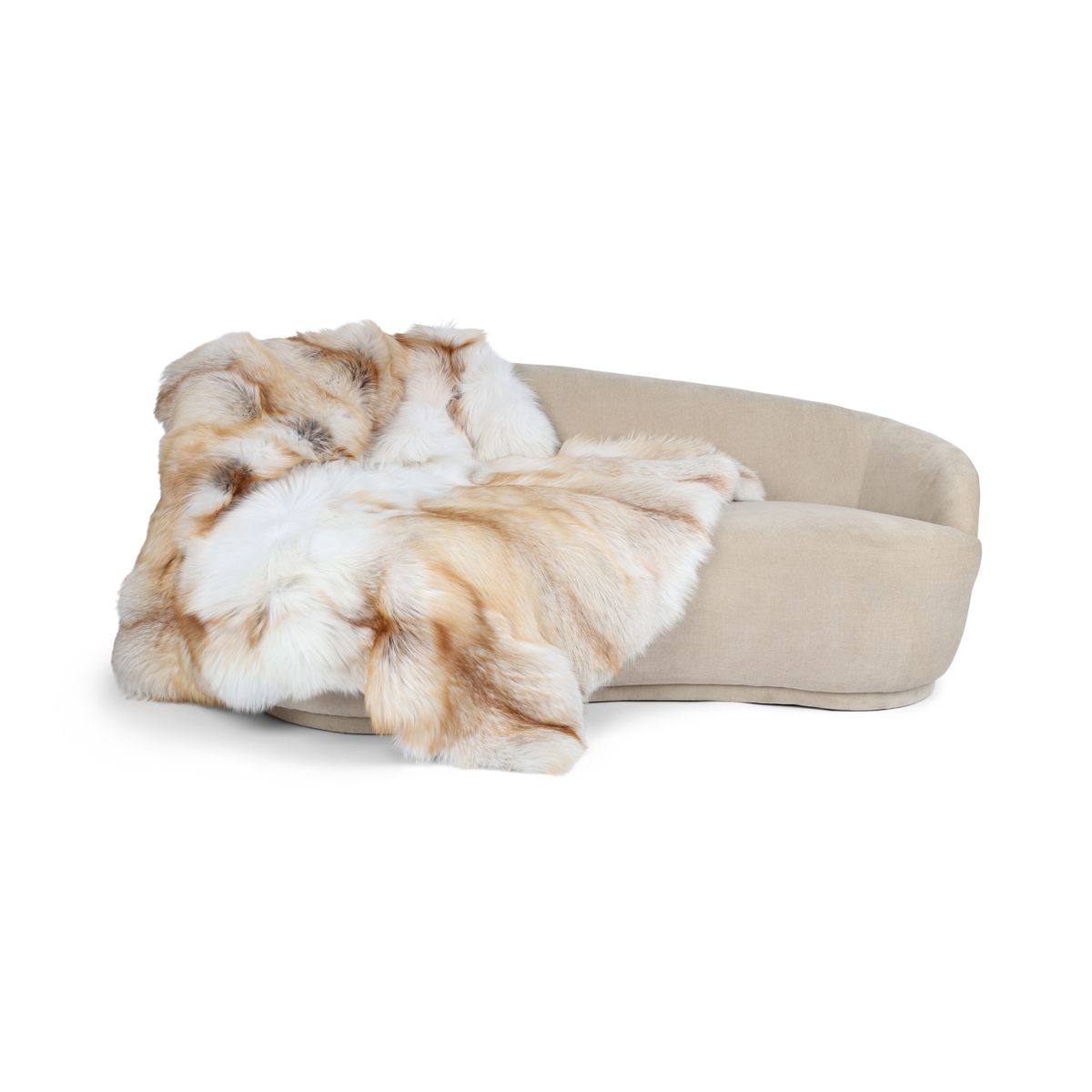 Plaid Premium Fox | Support Cachemire | Light Gold | 150x150 cm