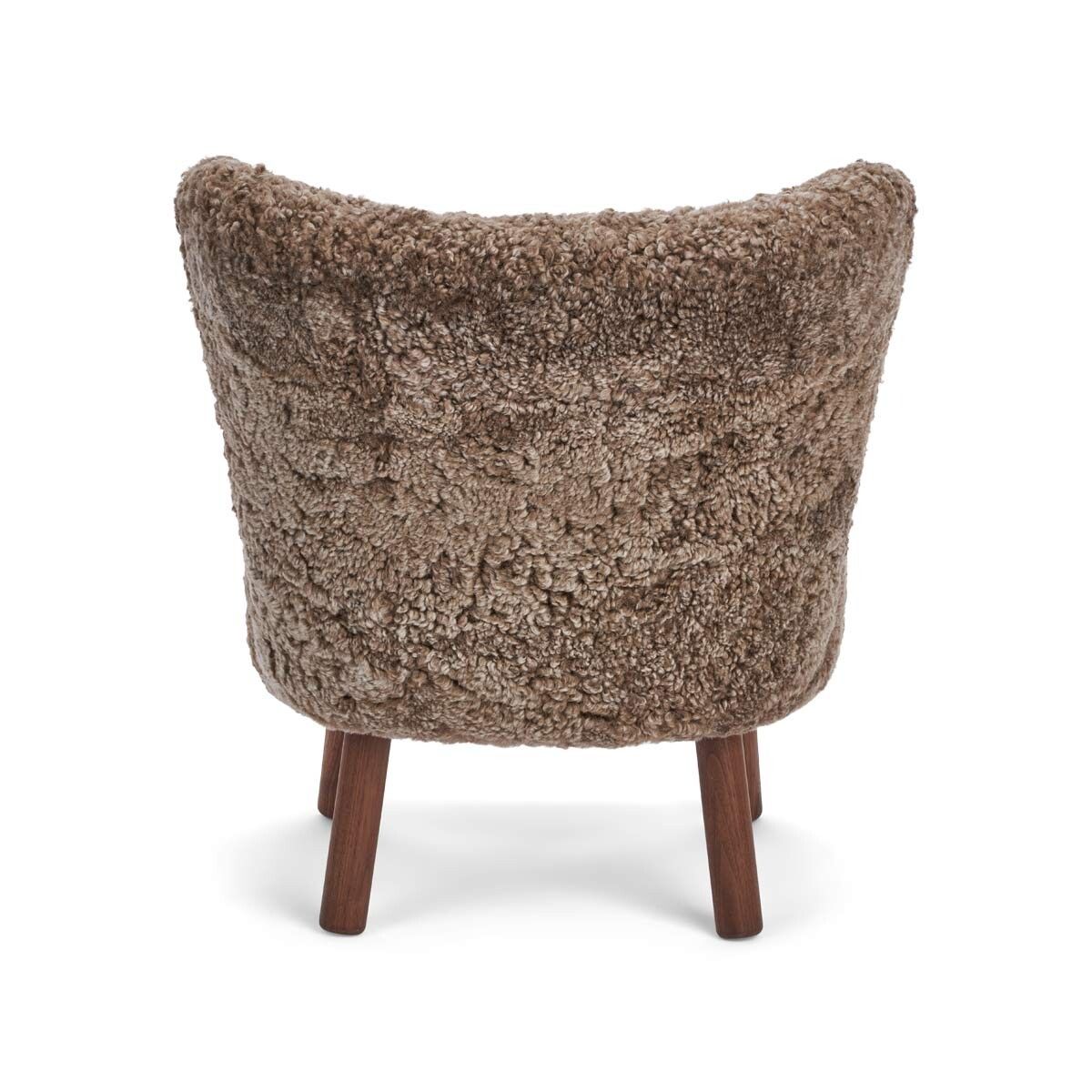 Fauteuil lounge Emily | Laine courte Taupe