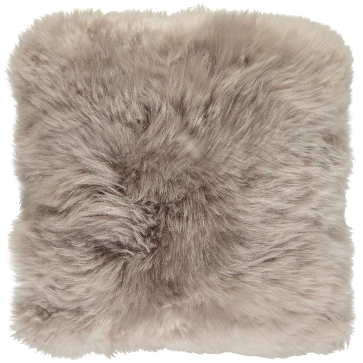 Coussin en peau de mouton longue laine Colombe