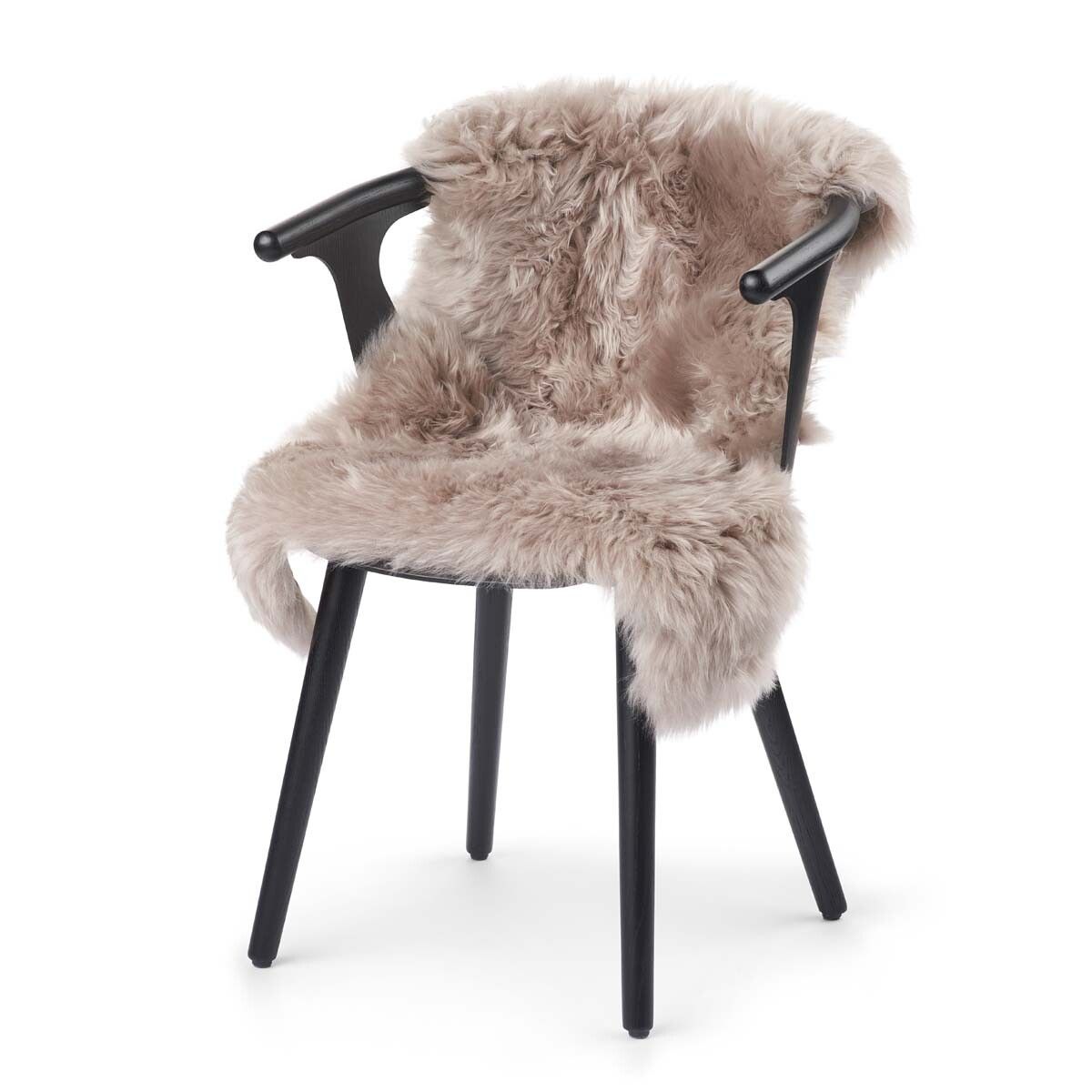 Peau de mouton de Nouvelle-Zélande à laine longue 100 cm Colombe