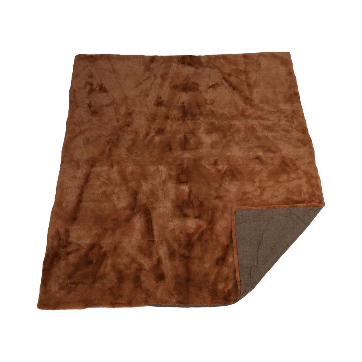 Plaid en Vison | Doublure Cachemire | Camel | 140x160 cm