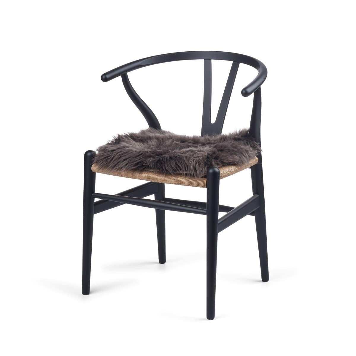 Dessus de siège en peau de mouton | Laine longue | Zéro déchet Noyer