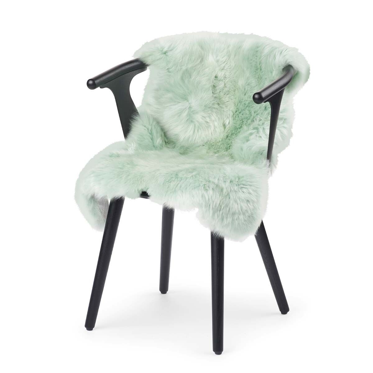 Peau de mouton de Nouvelle-Zélande à laine longue 100 cm Menthe