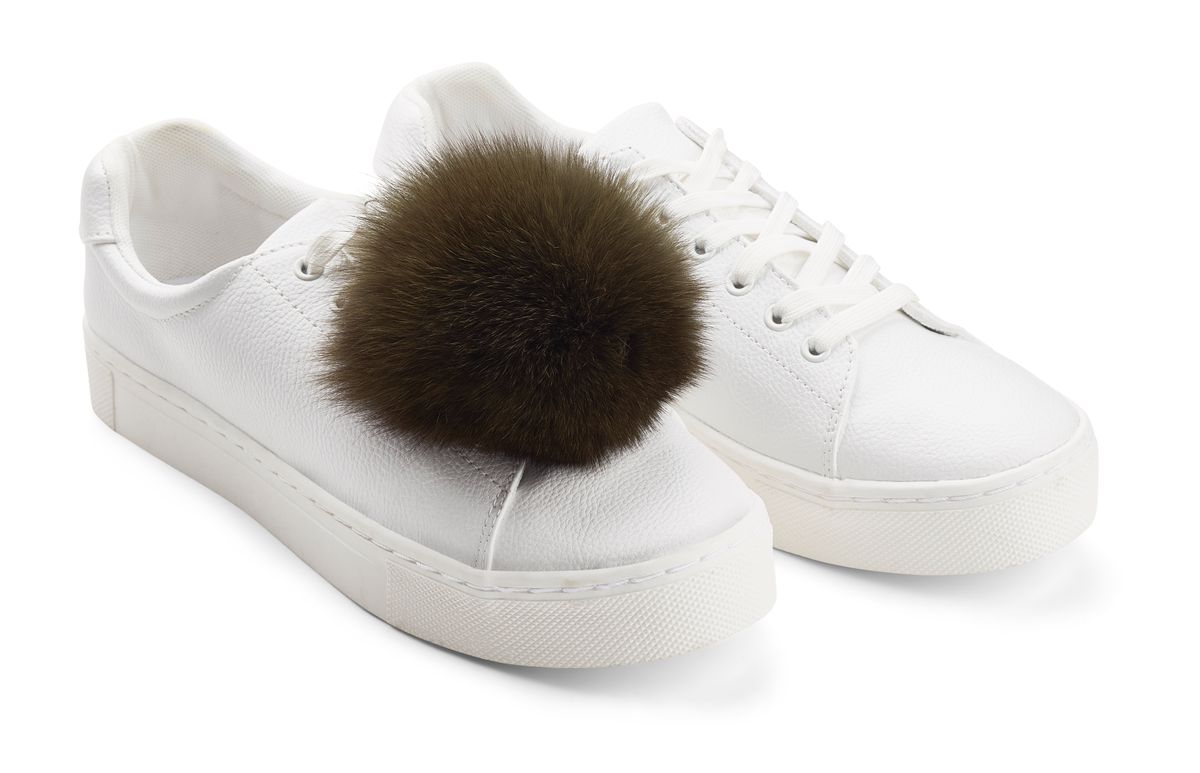 Clip Pompon pour chaussures Kaki