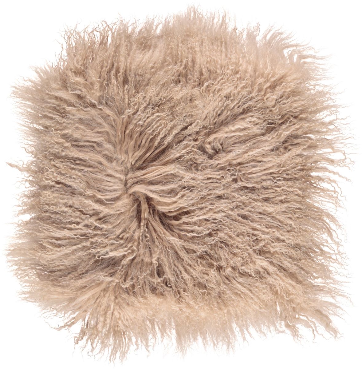 Coussin bouclé Sable chaud