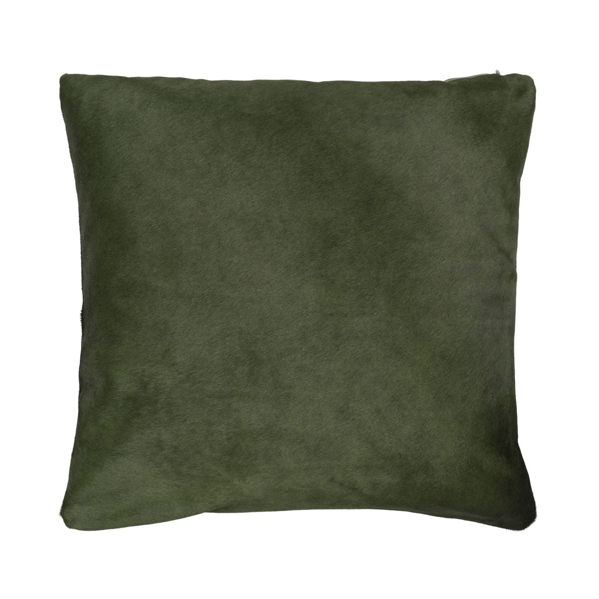 Coussin premium en peau de vache | Double face Vert kaki