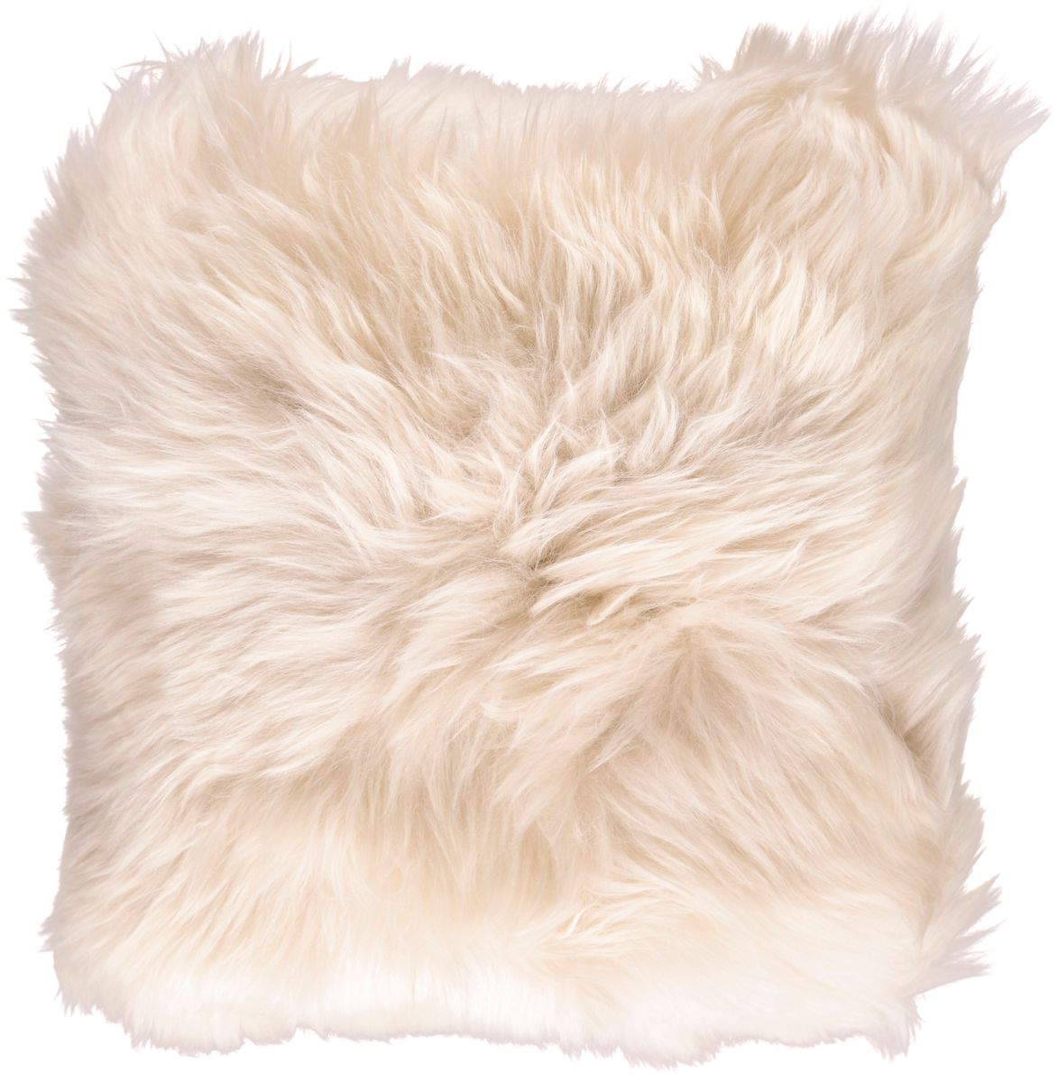 Coussin en peau de mouton longue laine Linge