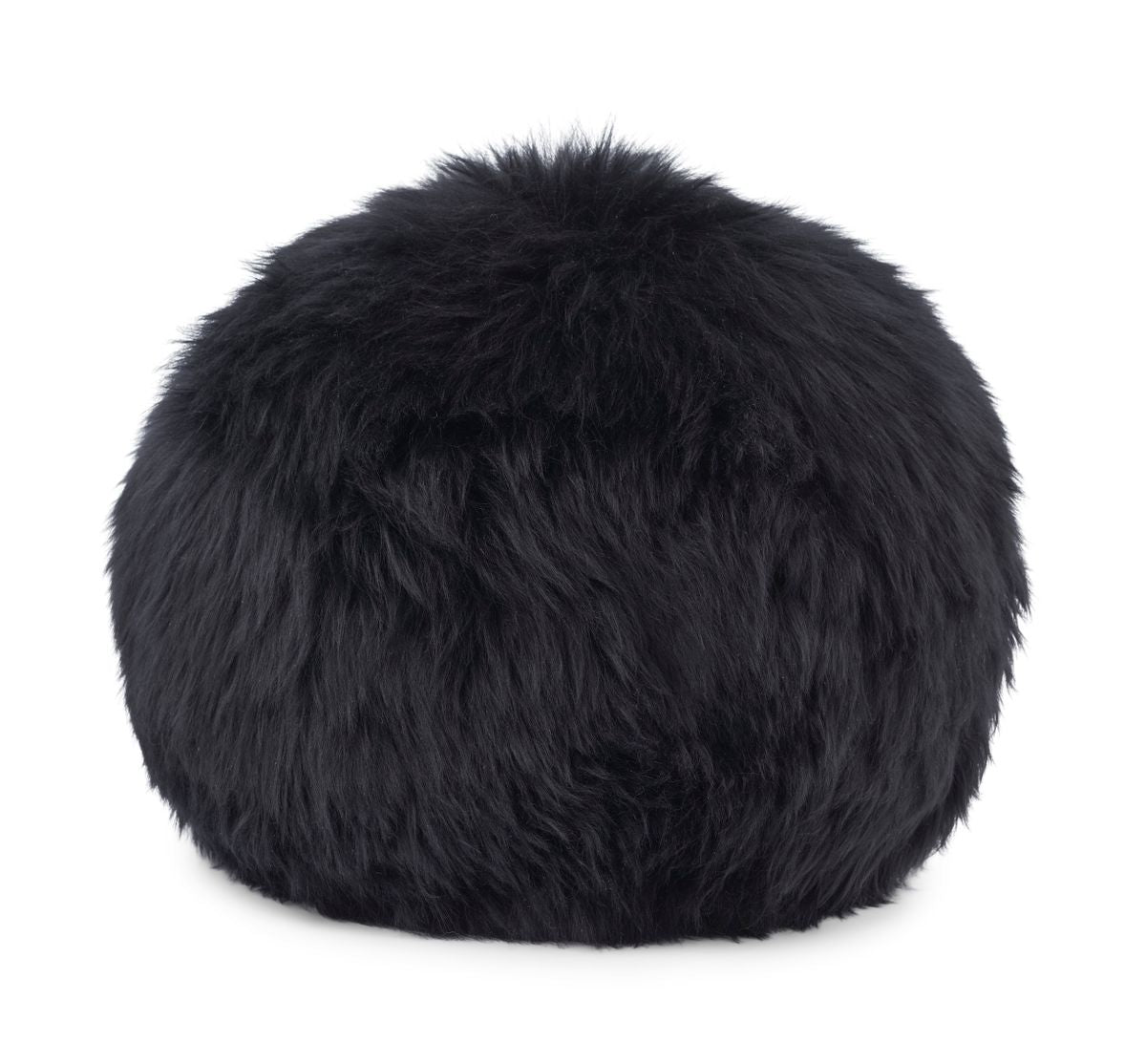 Coussin d'Angélite Laine Longue Noir