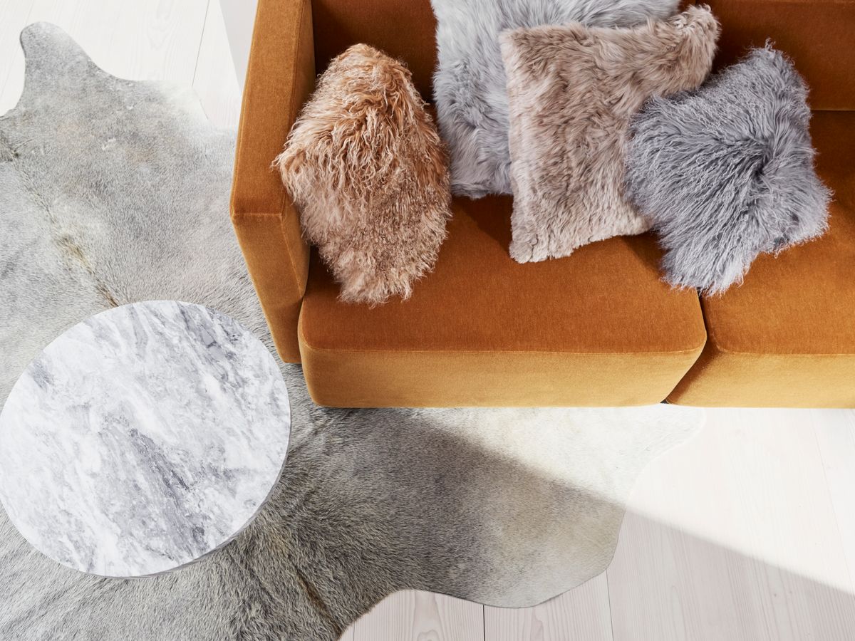 Coussin bouclé Snow Collection | 60 × 60 cm | 40 × 40 cm Gris nuage/Top de neige