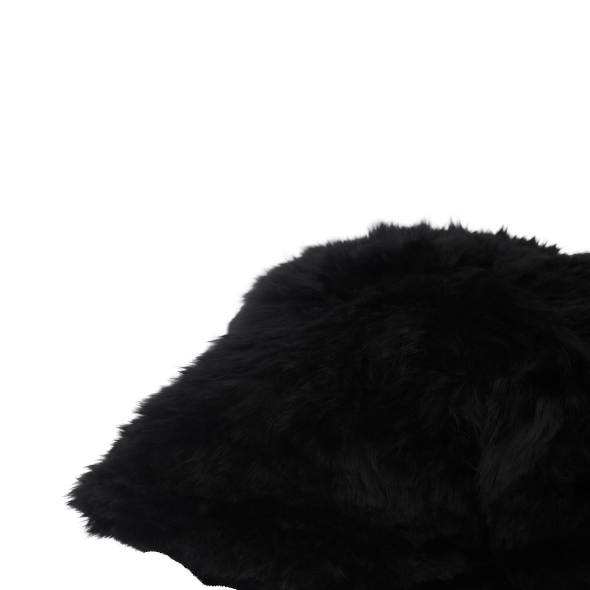 Coussin en alpaga Noir