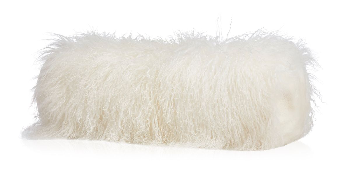 Coussin Traversin bouclé Ivoire