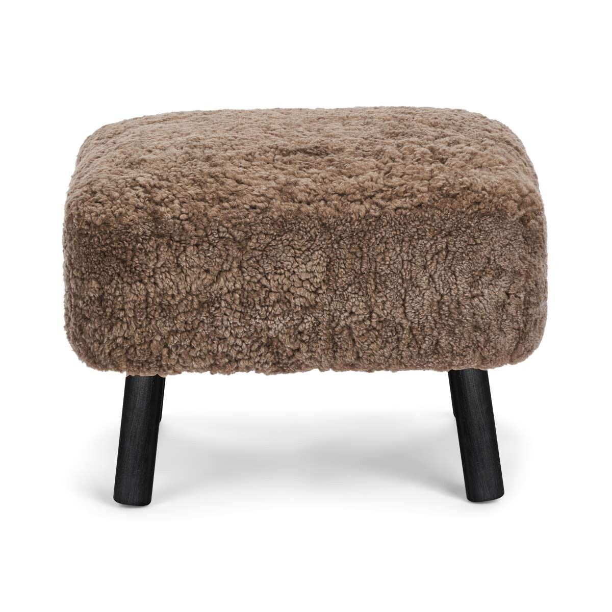 Repose-pieds Emily | Peau de mouton | Laine courte Taupe