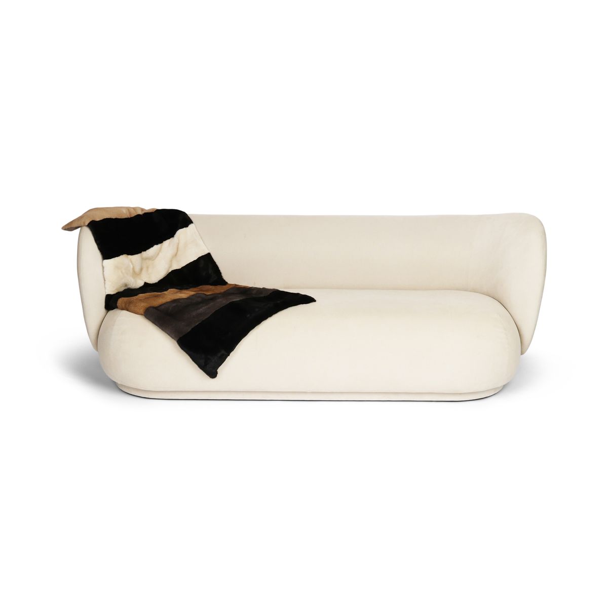 Plaid en Vison | Doublure en Cachemire | Multicolore | 62x130 cm