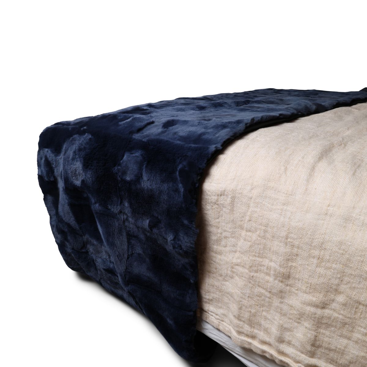 Chemin de Lit Premium | Rex Rabbit | 238x55 cm Bleu Minuit