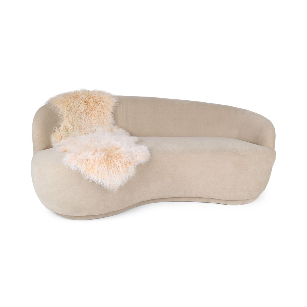 Peau de mouton tibétaine double | 150 × 55 cm Lever de soleil arctique