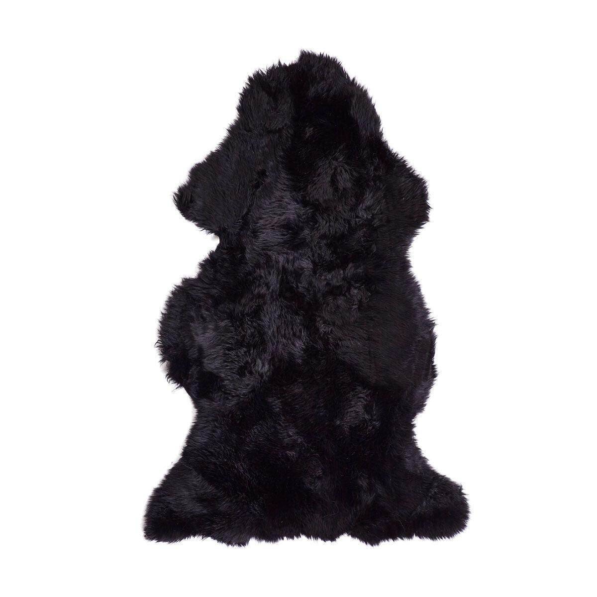 Peau de mouton de Nouvelle-Zélande à laine longue 80 cm Noir