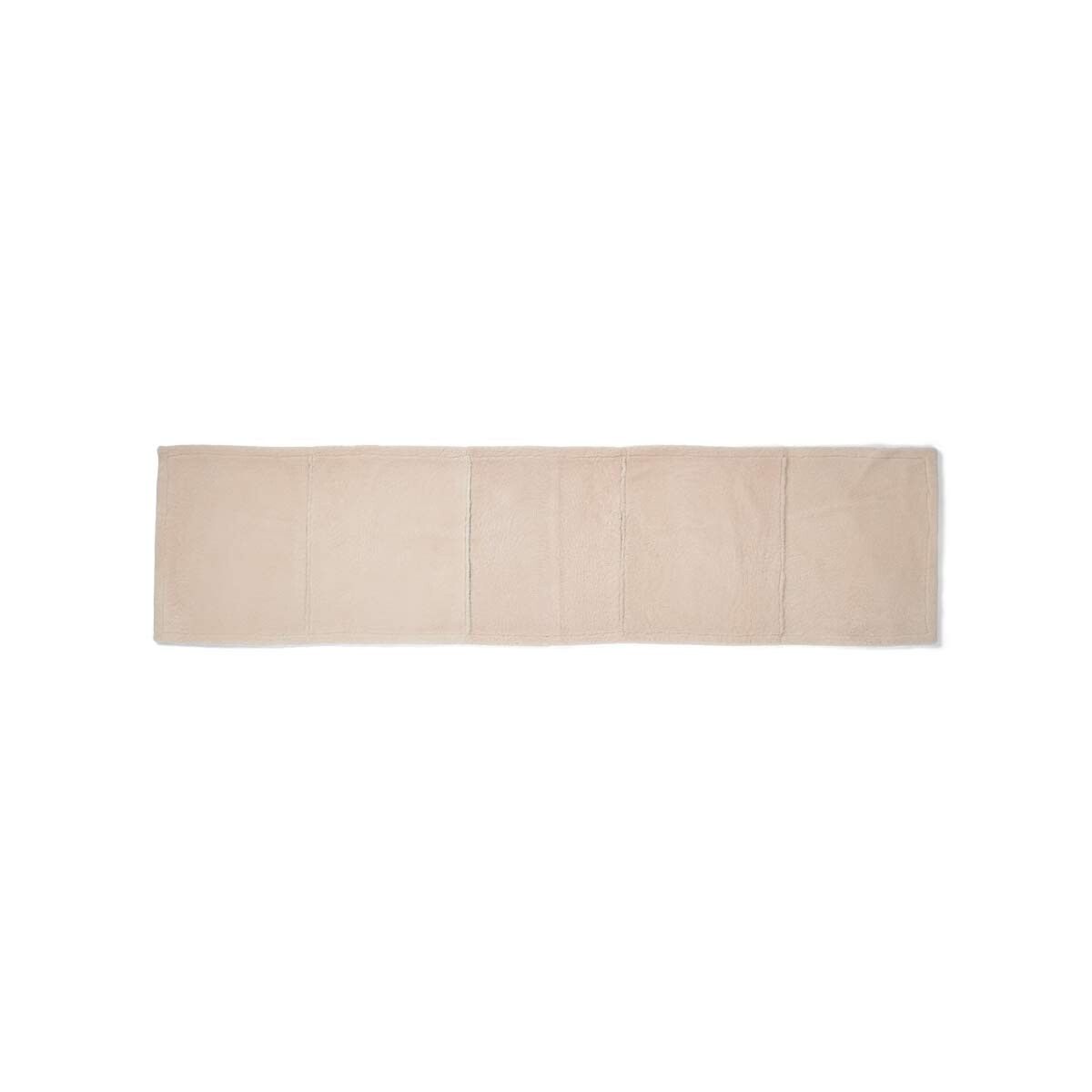 Jeté Addison | Peau de mouton double face | Laine courte Choco/Beige