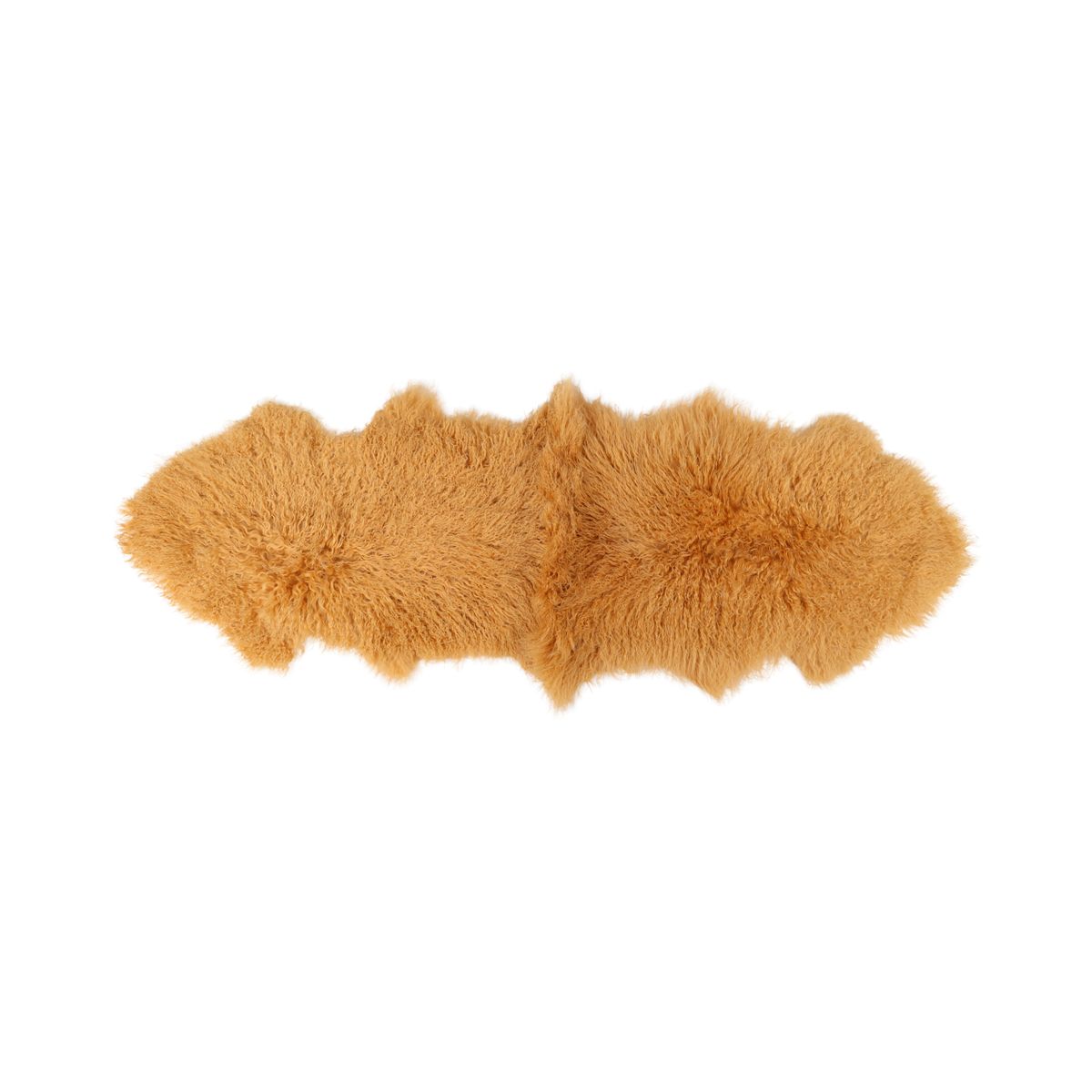 Peau de mouton tibétaine double | 150 × 55 cm Jaune Impérial