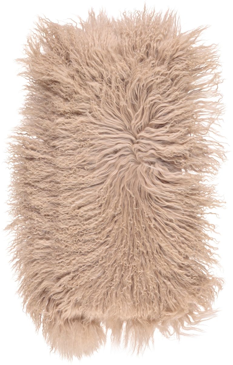 Coussin bouclé Sable chaud