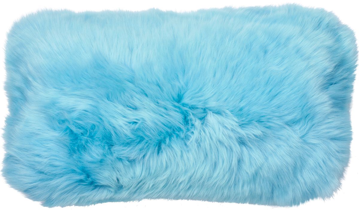 Coussin en peau de mouton longue laine