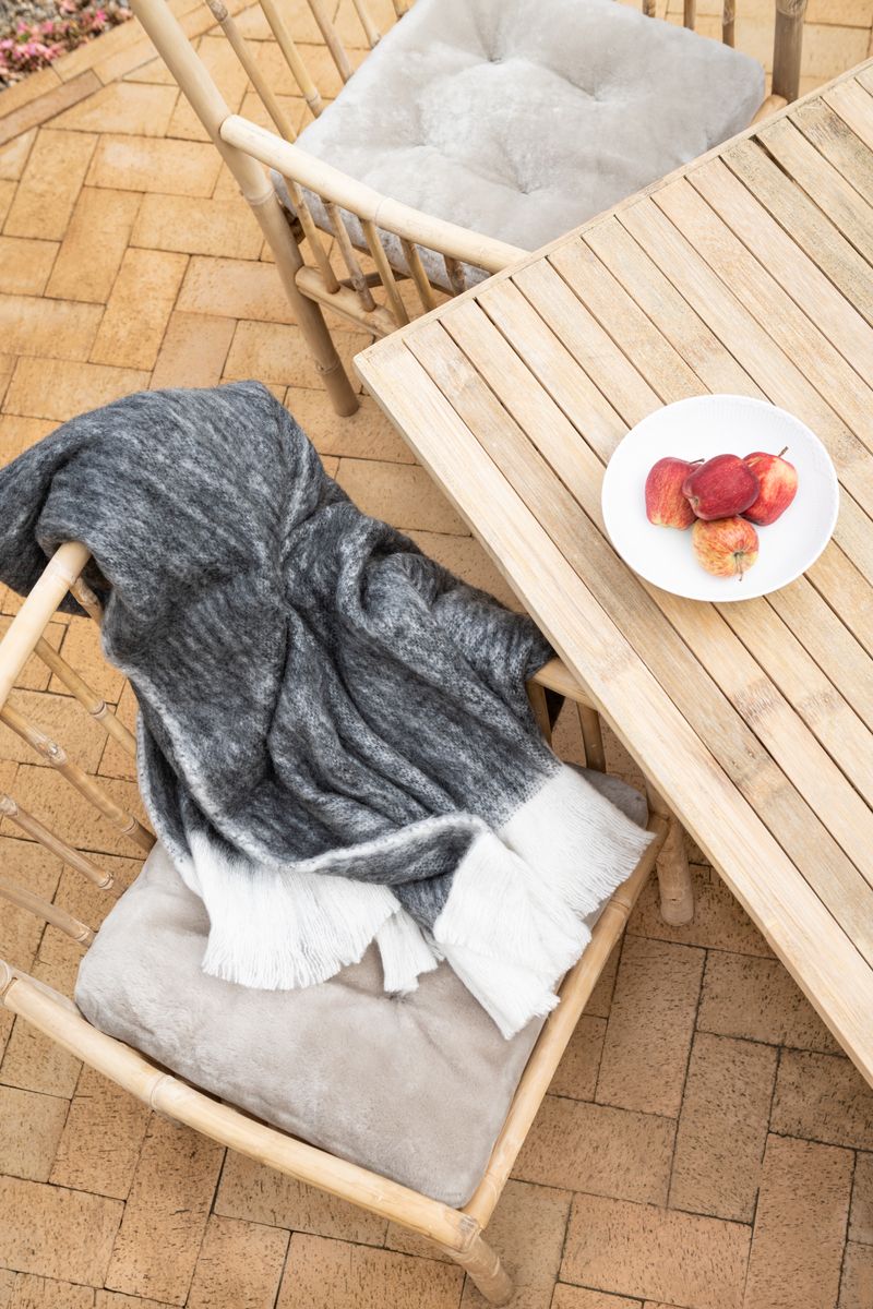 Dessus de siège en peau de mouton | Laine longue | Zéro déchet Châtaigne