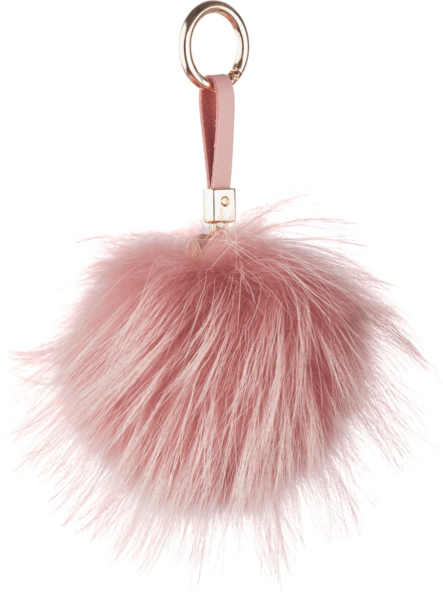Porte-clés Pompon en vison Fleur de Cerisier