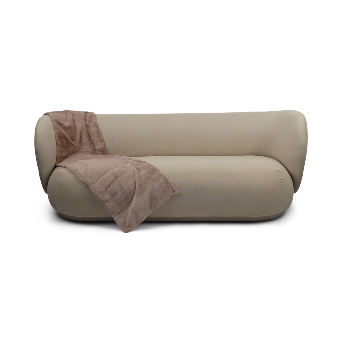 Plaid en vison | Doublure en cachemire | Rosa | 150x48 cm
