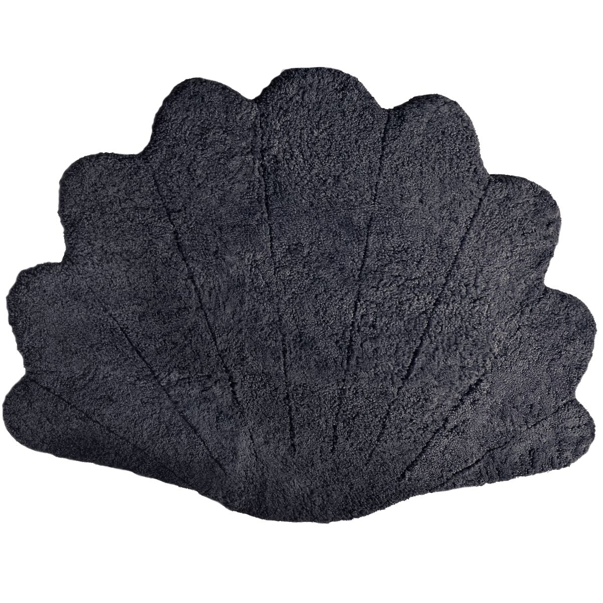 Tapis court en laine bouclée en peau de mouton Shell Design 210x150 cm Anthracite