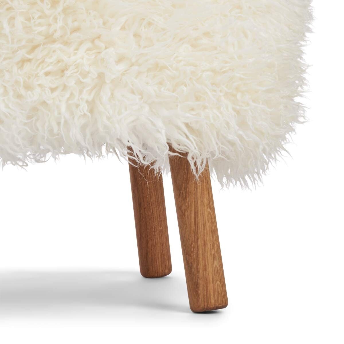 Fauteuil lounge Emily | Laine courte Blanche-Neige