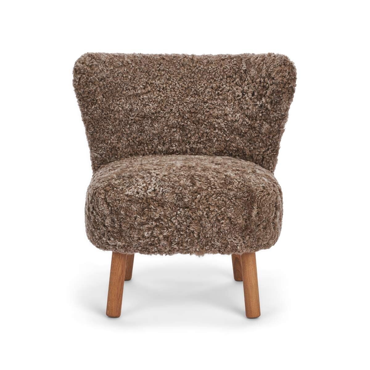 Fauteuil lounge Emily | Laine courte Taupe