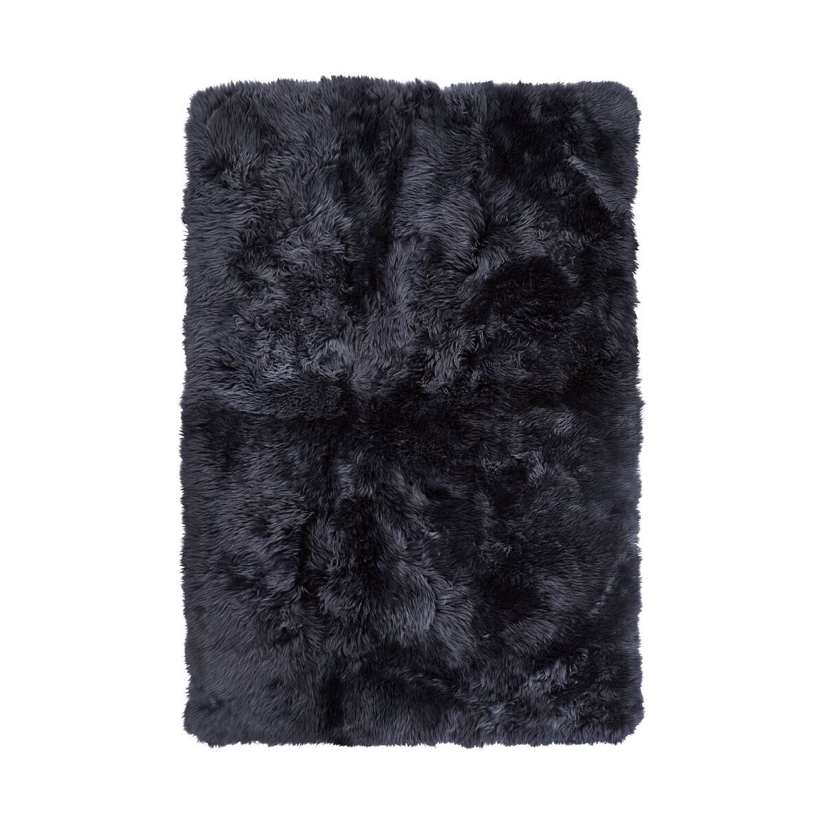 Tapis design en laine et peau de mouton