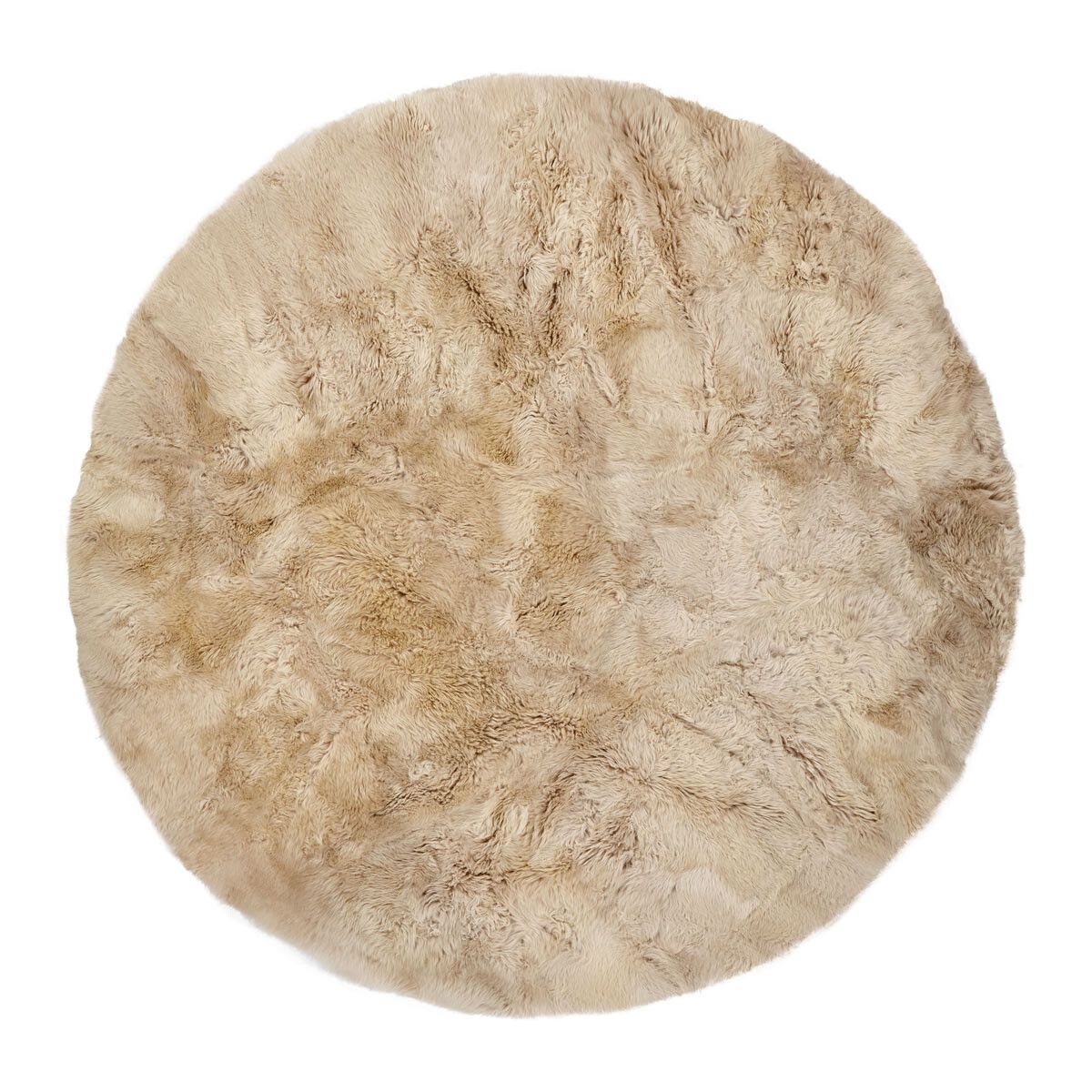 Tapis design en laine et peau de mouton ø140 cm Linge