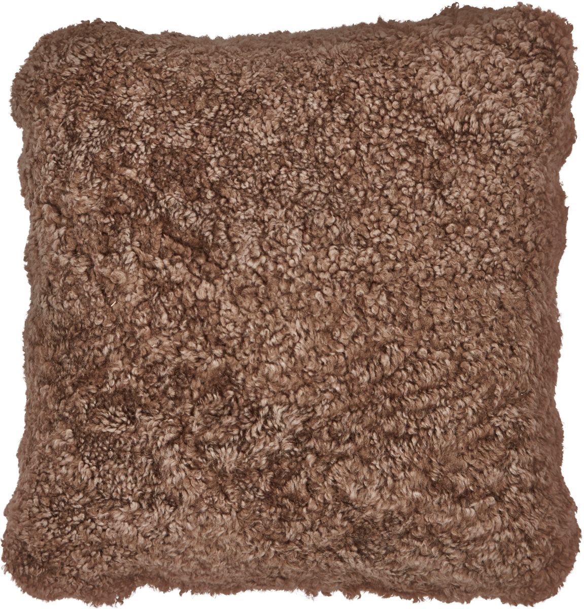 Coussin en laine courte de mouton Taupe