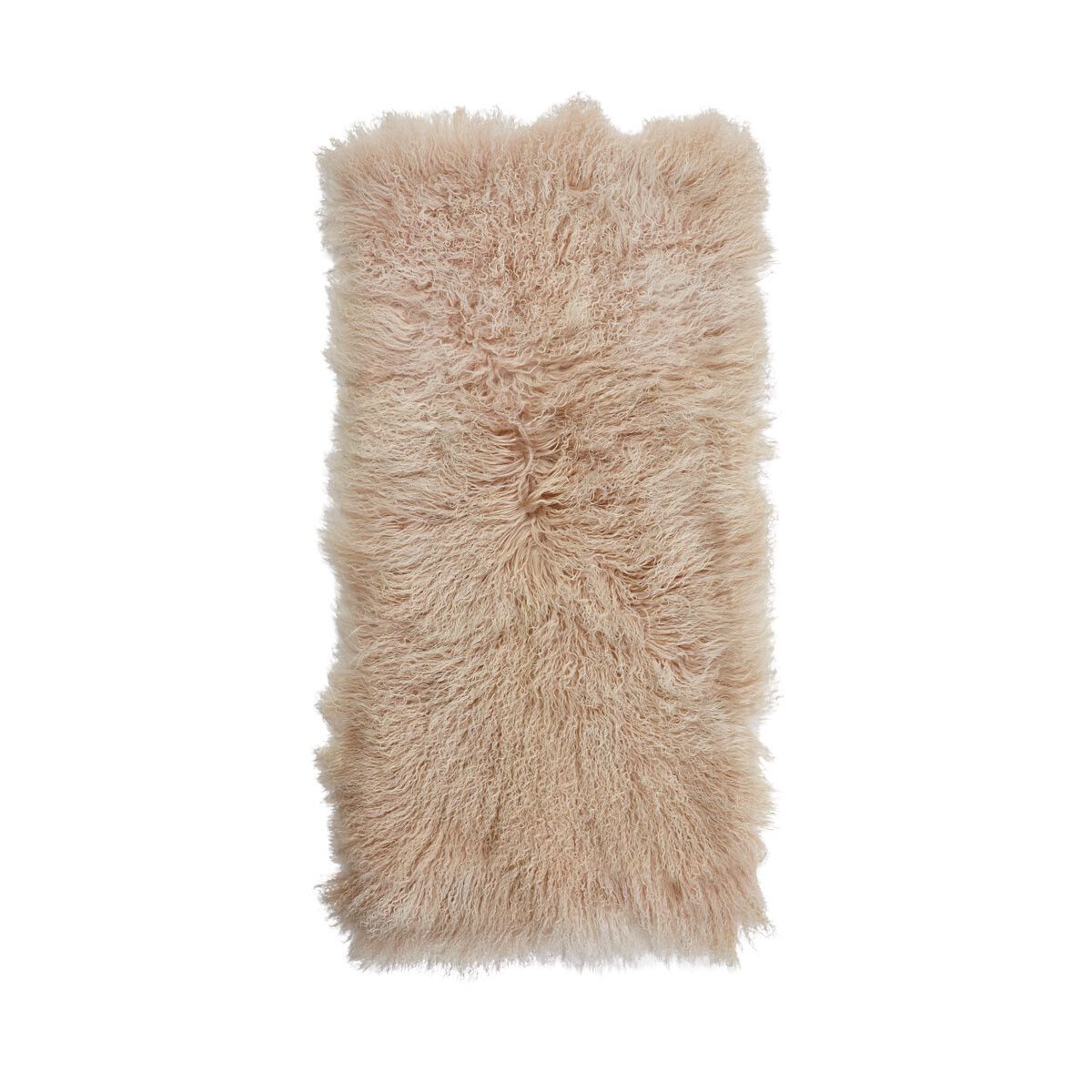 Plaid de peau de mouton bouclée 60 × 120 cm