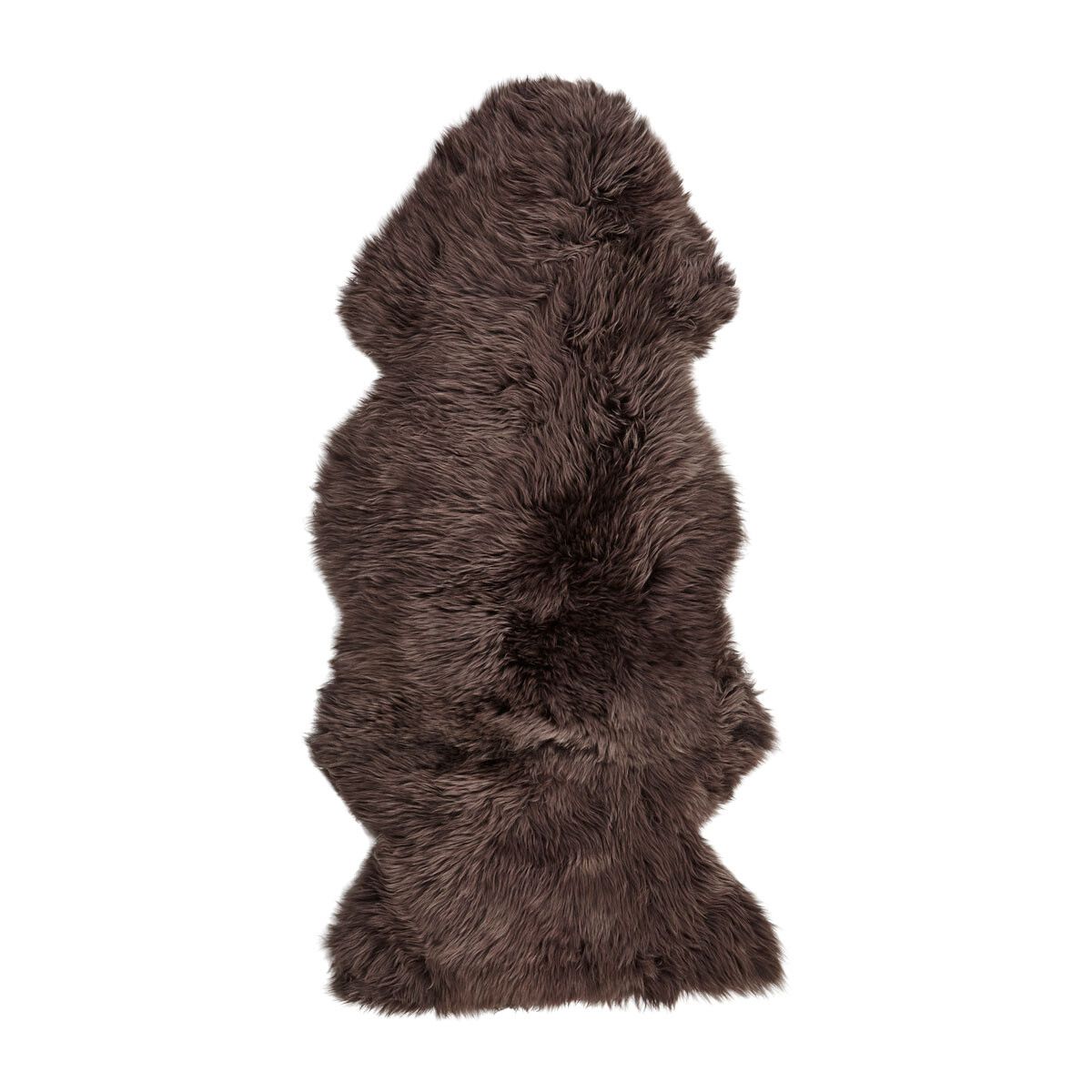 Peau de mouton de Nouvelle-Zélande à laine longue 135 cm Noyer
